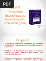 Dificuldades de Aprendizagem DSM V