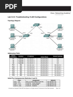 Lab 3.5.3: Troubleshooting VLAN Configurations: Topology Diagram