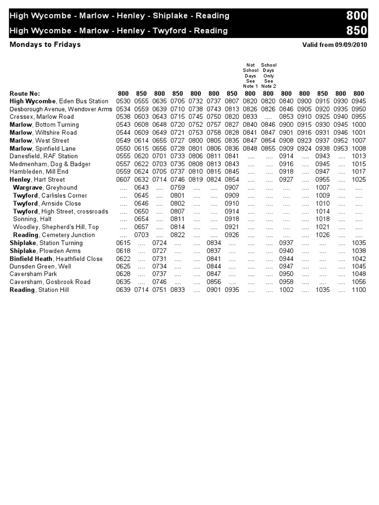High Marlow Henley Shiplake Reading High