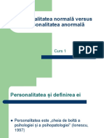 Curs 1.personalitatea Normală Versus Personalitatea Anormală