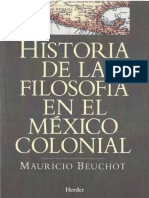 Beuchot, Mauricio - Historia de La Filosofía en El México Colonial