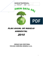 Plan Anual de Manejo Ambiental TD 2015