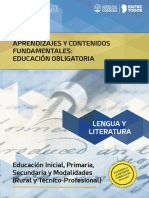 Secuenciación de aprendizajes fundamentales de Lenguaje y Literatura