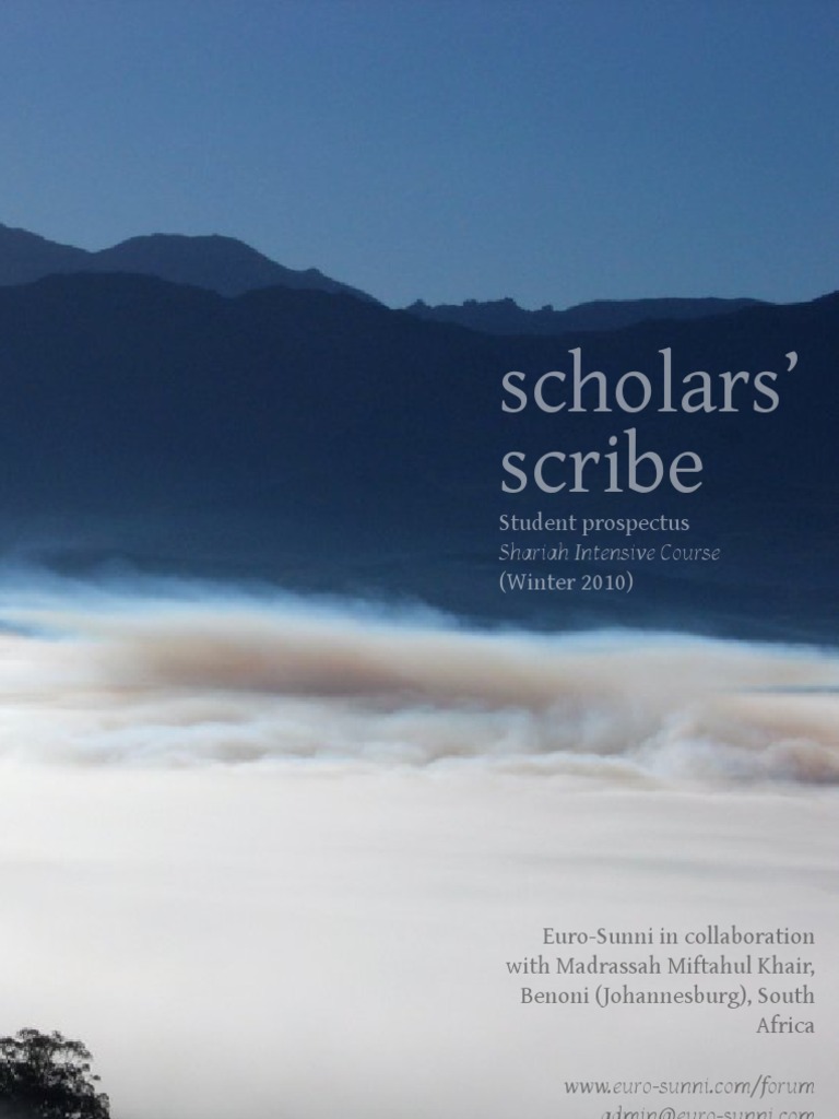 Scholar's Scribe: 23 day Intensive Islamic Course in South ...