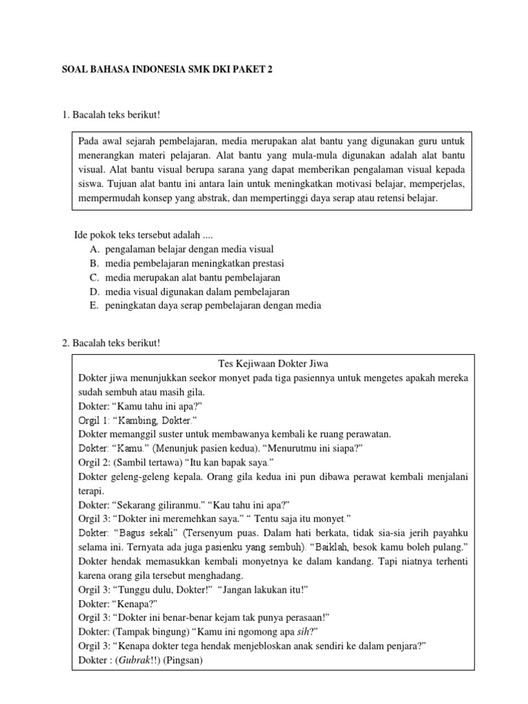 To Bhs Indonesia Smk Dki Paket 2