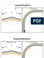 Road Superelevation Section & Plan Views