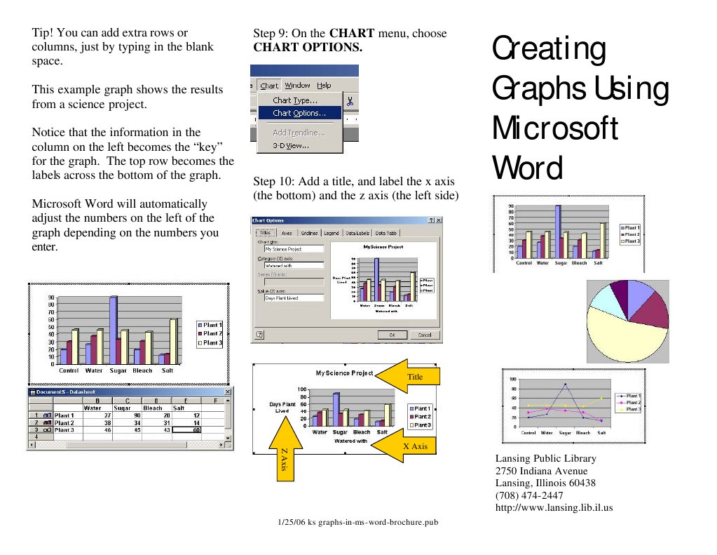 Creating Graphs Using Microsoft Word: Chart Options | PDF | Microsoft ...