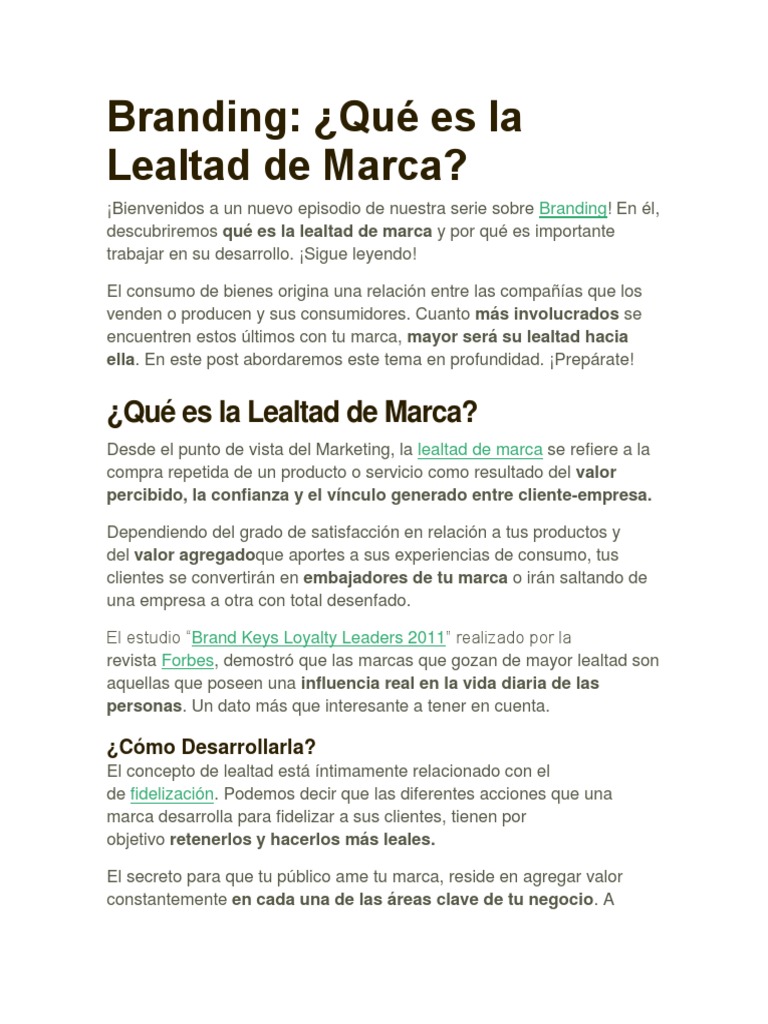 Marcas que Venden Experiencias y Lealtad | PDF | Marca | Marketing