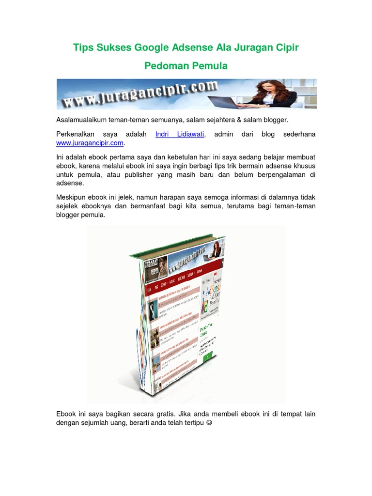 Daftar Google AdSense JuraganCipir: Panduan Lengkap Optimasi dan Strategi Monetisasi