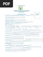 Visa Permit Application Form PDF