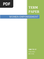 Term Paper On Women Empowerment