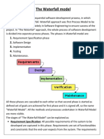 The Waterfall Model:: All Possible Requirements of The System To Be