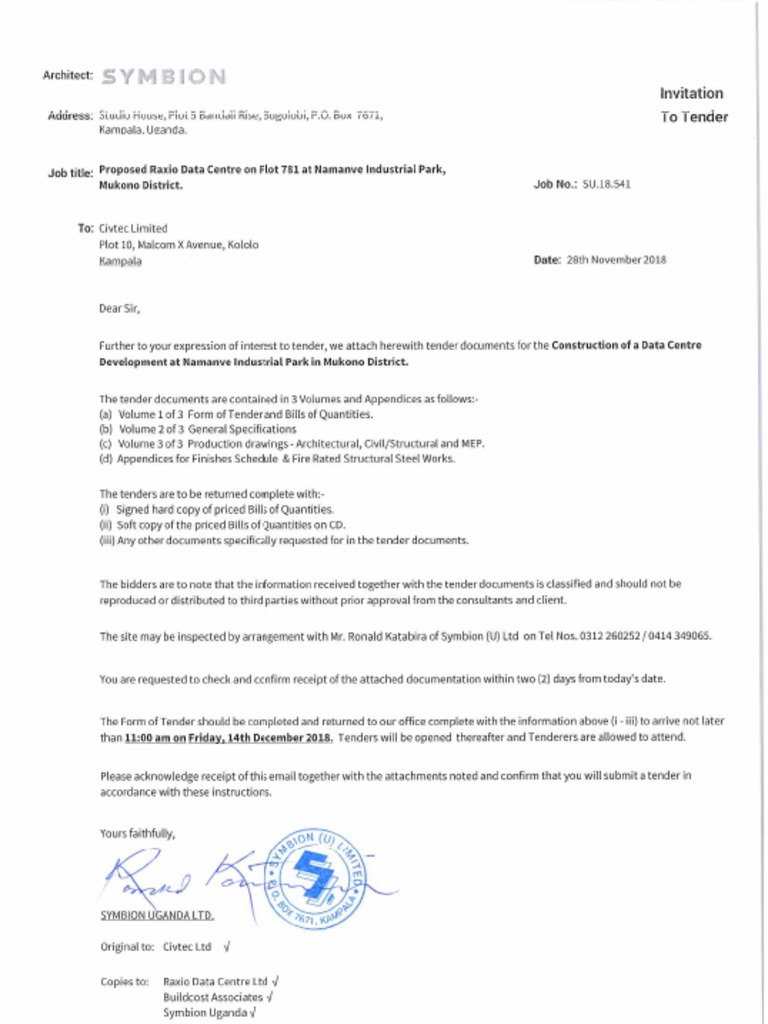 Civtec Invitation To Tender PDF PDF