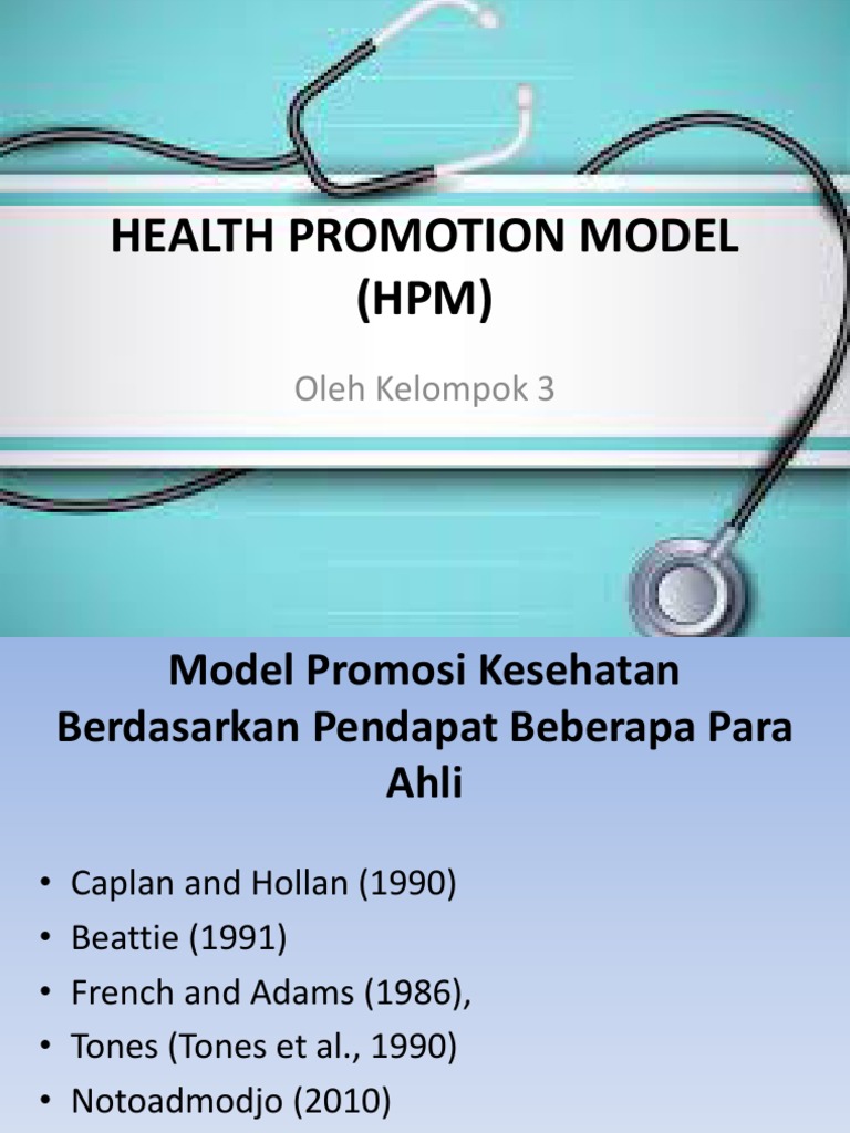 Model Promosi Kesehatan Beattie | PDF | Karier & Perkembangan ...