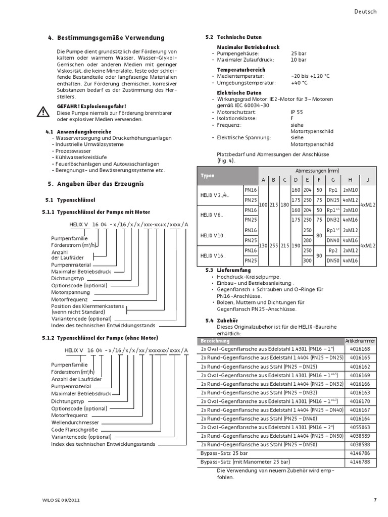 Wilo Booster Set Helix Pump Manual 7 PDF | PDF