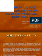 Pre Winter and Post Winter Analysis of Sea Water and Intertidal Biodiversity