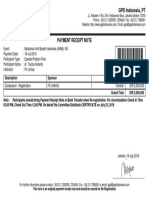 Payment Receipt Note: GPD Indonesia, PT