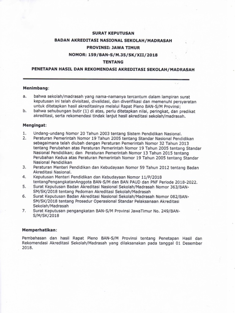 Jawa Timur 02 Sk Hasil Akreditasi 2018 Tahap 2