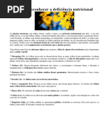 deficiência nutricional