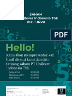 Presentasi Saham UNVR