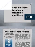 Invalidez Del Acto Jurídico y Negocios Jurídicos..