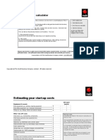 Start Up Costs Calculator