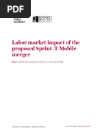 The Labor Market Impact of the Proposed Sprint-TMobile Merger