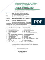 INFORME #4 Requerimientos de Materiales de Oficina