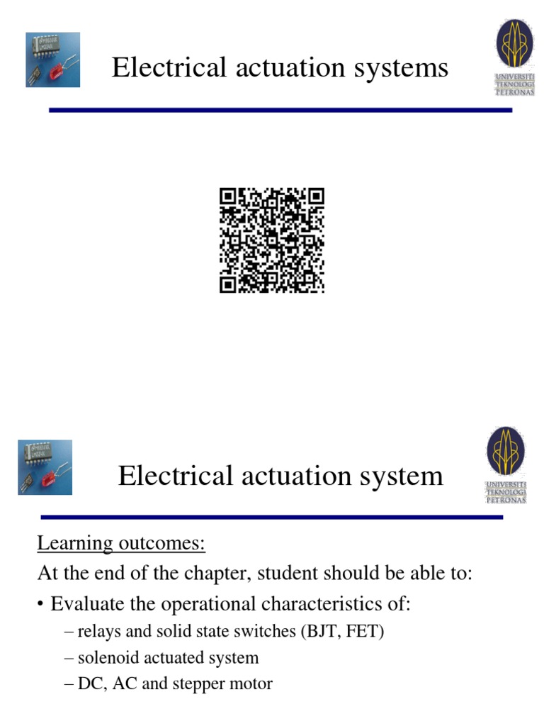Electrical Actuation Systems Guide | PDF | Electric Motor | Bipolar ...