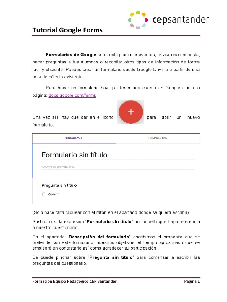 03-Tutorial Google Forms PDF | PDF | Cuestionario | Hipervínculo