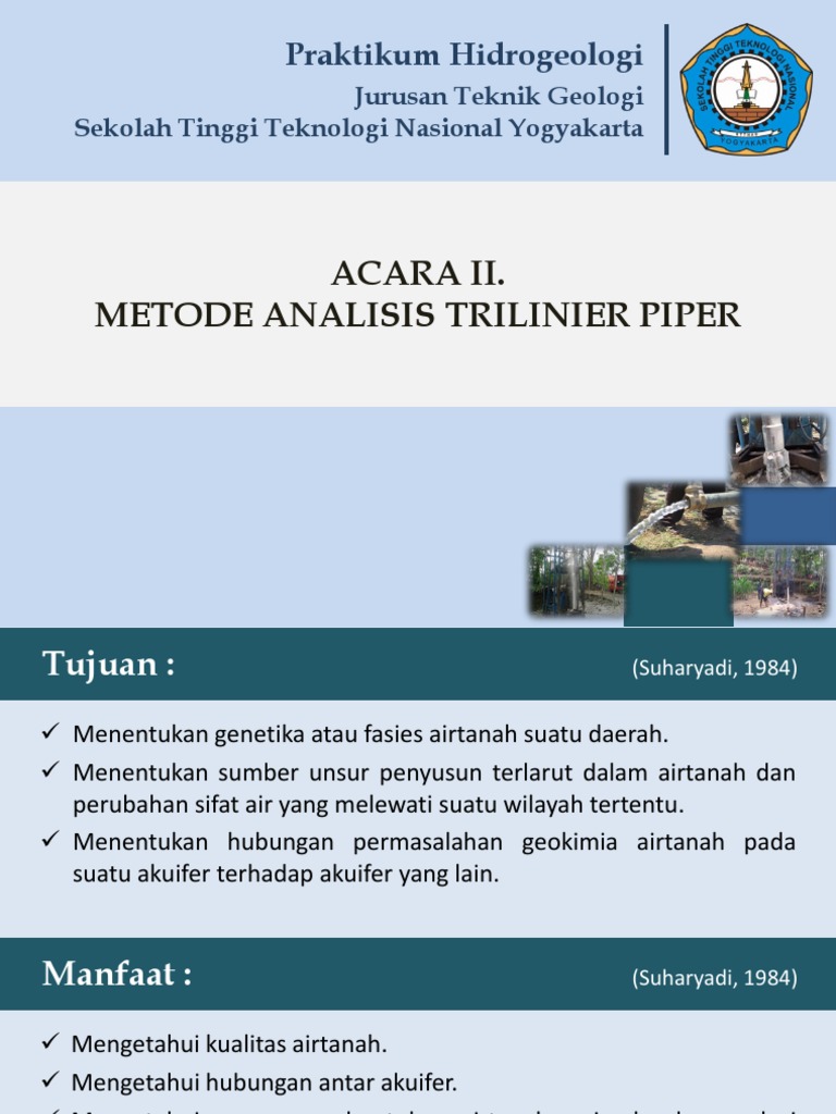 Analisis Trilinier Piper Airtanah | PDF