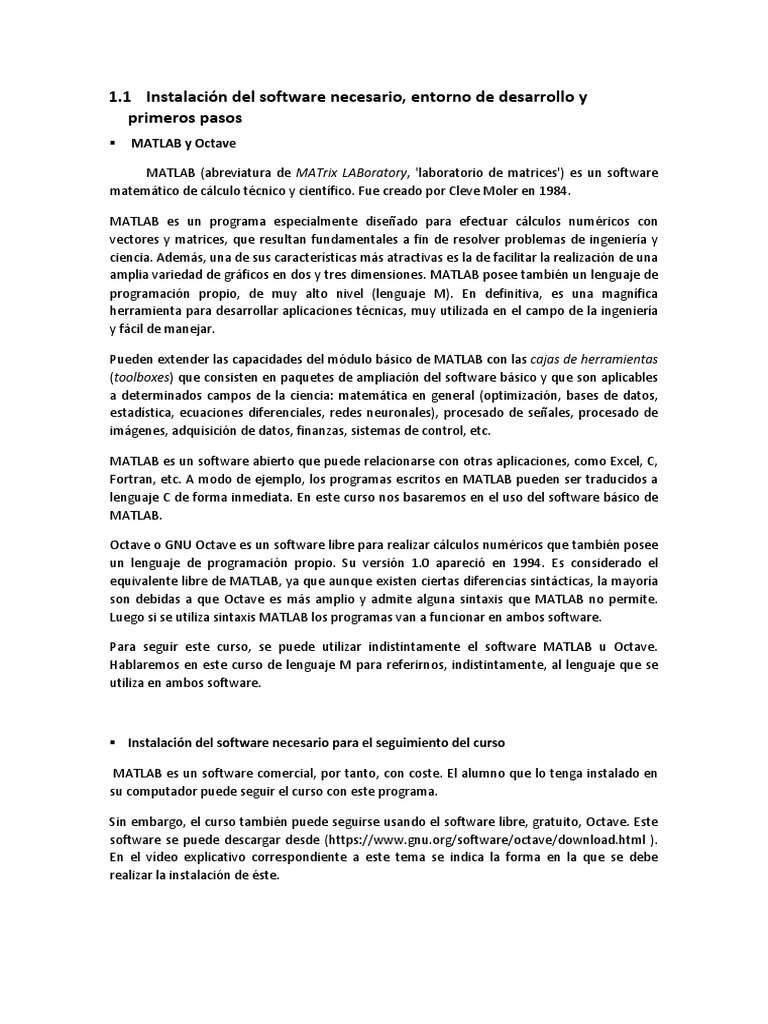 Introducción al lenguaje M en MATLAB | PDF | Matlab | Lenguaje de ...