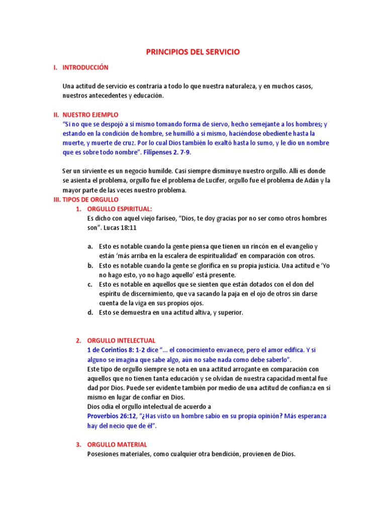 Principios Del Servicio Pdf Dios Fe