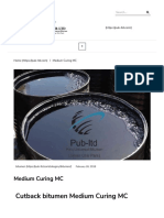 Cutback Bitumen Medium Curing MC