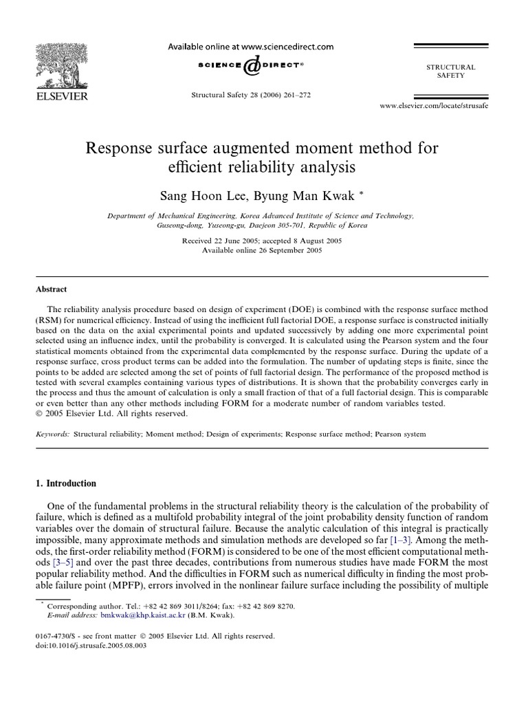 Efficient Reliability Analysis Method | PDF | Regression Analysis ...