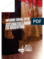 Informe Anual Sobre Asesinatos Laborales en Argentina