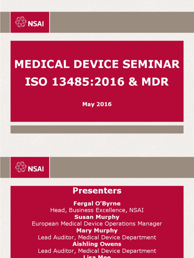 ISO 13485:2016 Overview and Updates | PDF | Verification And Validation ...