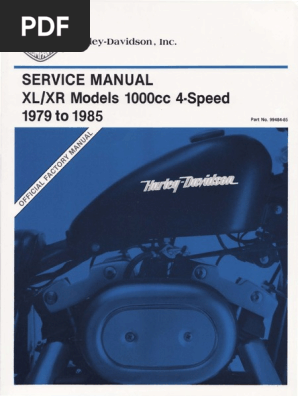 サービスマニュアル 1979スポーツスター XL/XR1979 to 1984 15466566-HDSMSMR11XXX-Harley Davidson Sportster Models Service