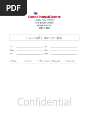 Fax Cover Sheet