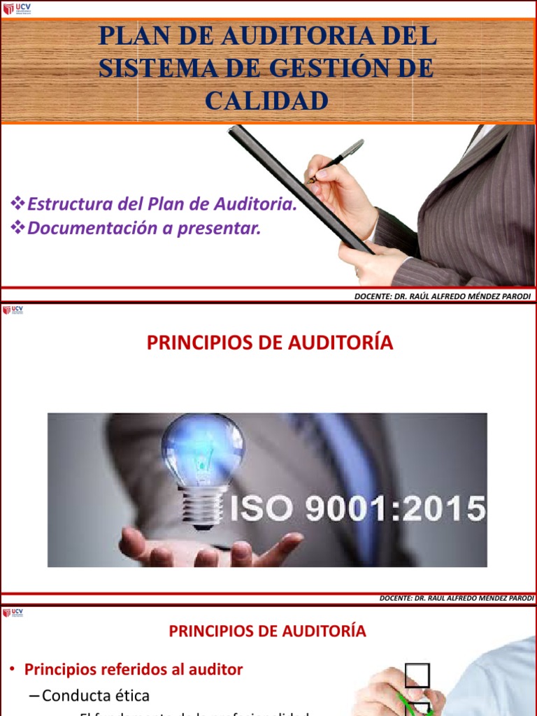 Plan de Auditoria Del Sistema de Gestión de Calidad2 | PDF | Calidad ...