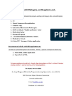 Documents To Include With TFP and HEC Application