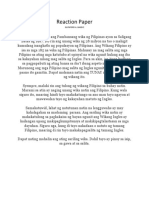 Reaction Paper Filipino