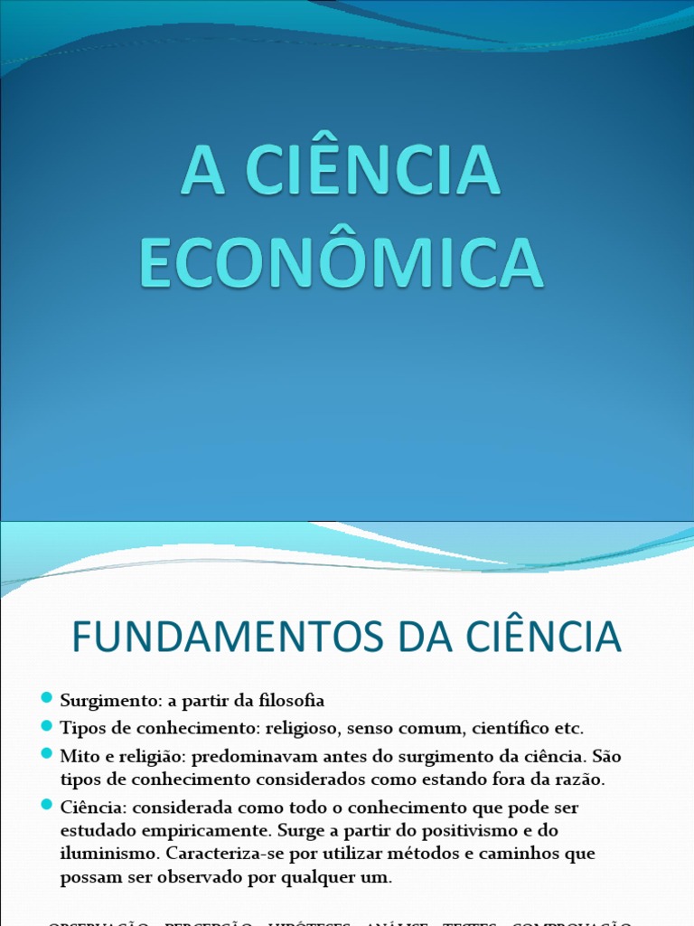 Fundamentos da Ciência Econômica | PDF | Economia | Experimento