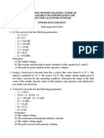 Erasmus Mundus Master Course in Sustainable Transportation and Electrical Power Systems Power Electronics