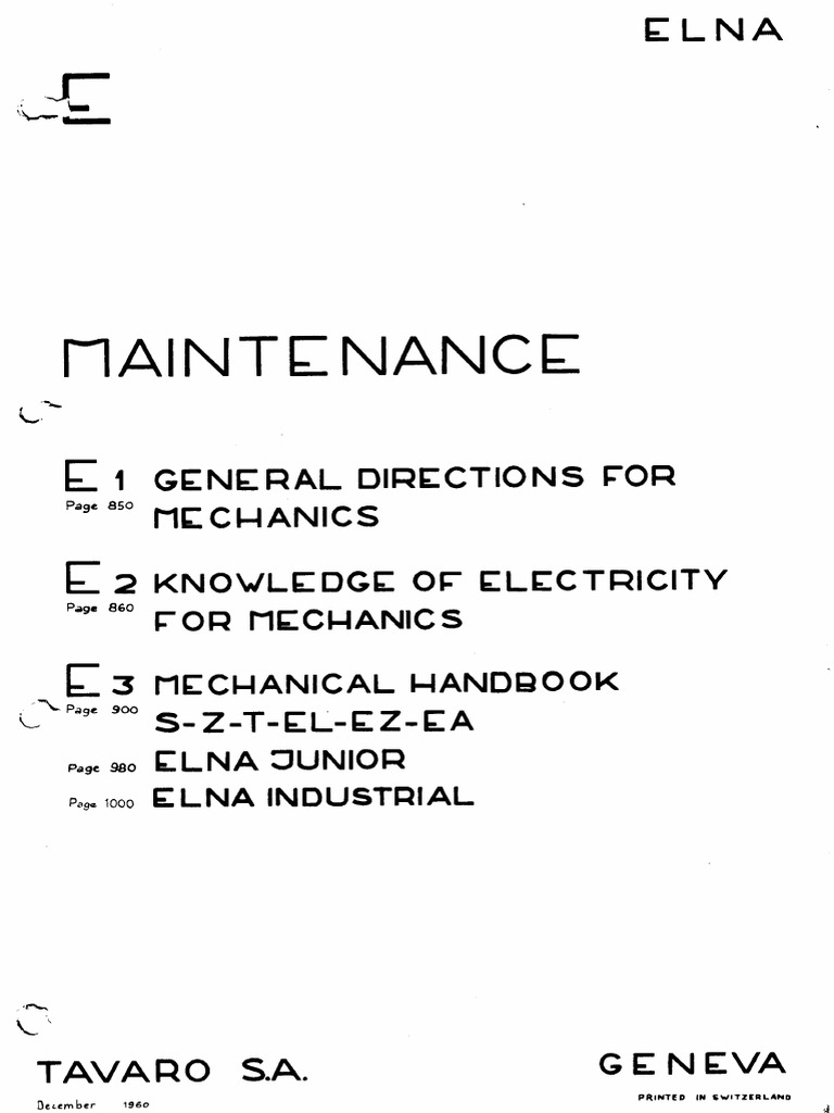 Elna Service Manuals PDF PDF Inductor Devices