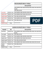 Calendário de Recuperações Turma 403