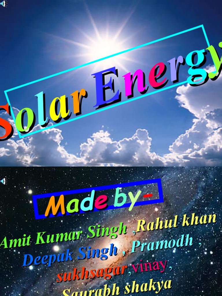 E N e R G Y: S o L A R | PDF | Solar Energy | Solar Cell