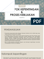 Kelompok Kepentingan & Proses Kebiijakan