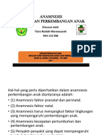 Anamnesis Gangguan Perkembangan