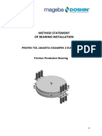 Method Statement - Bearing-Top Structural Steel Bridge - Pendulum Bearing